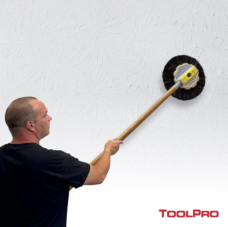 TOOLPRO 8-Inch Horse Hair Stipple Brush – Professional Texture Brush for Drywall and Ceiling Finishing - Image 5